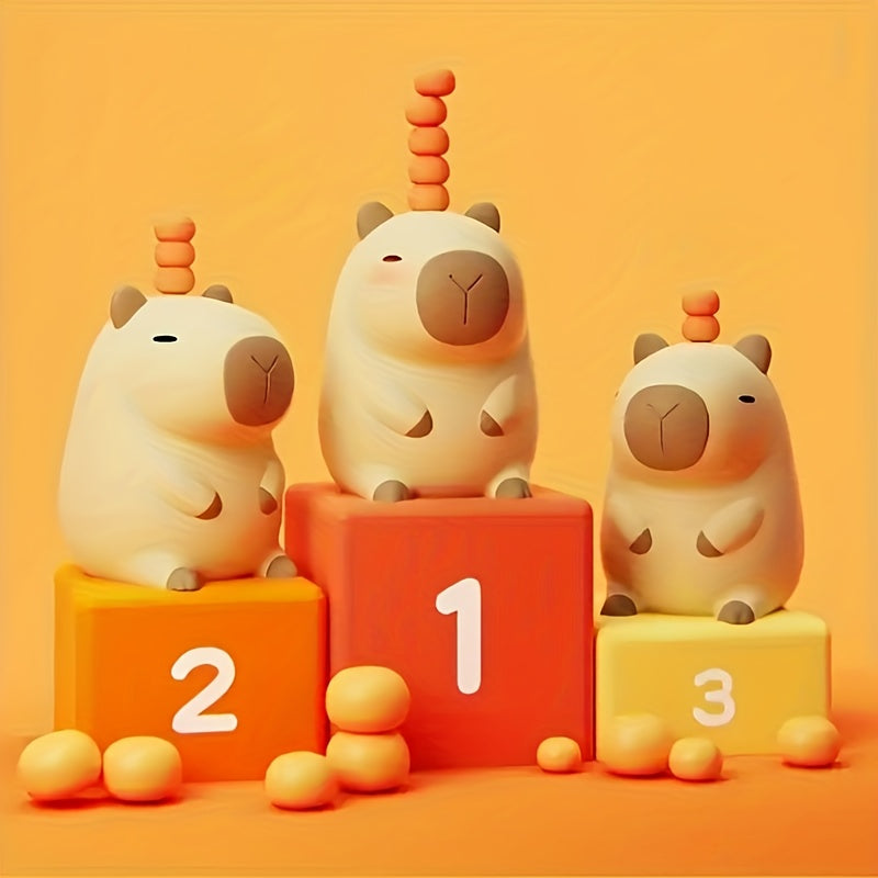 CapyGlow - Söta Capybara Nattlampa med USB Uppladdningsbar Silikonlampa