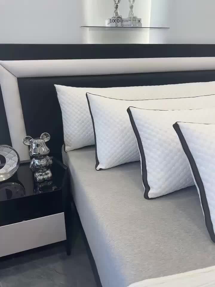 Premium Mjuk Stickad Bubbel 3D Massage Kroppskudde - Stödjande och Bekväm för Sido- och Magliggare