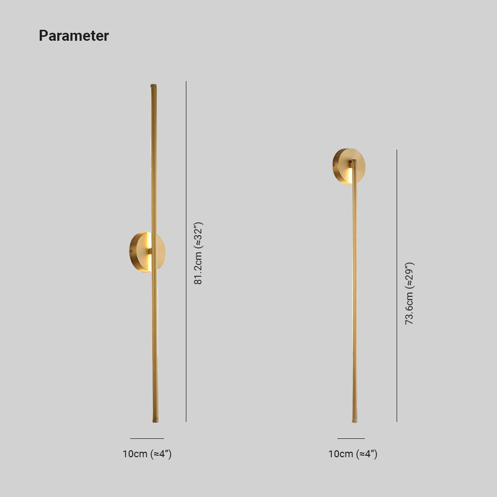 Elias Modern Linjär LED Vägglampa Guld, Inomhusbruk, Metall, Badrum