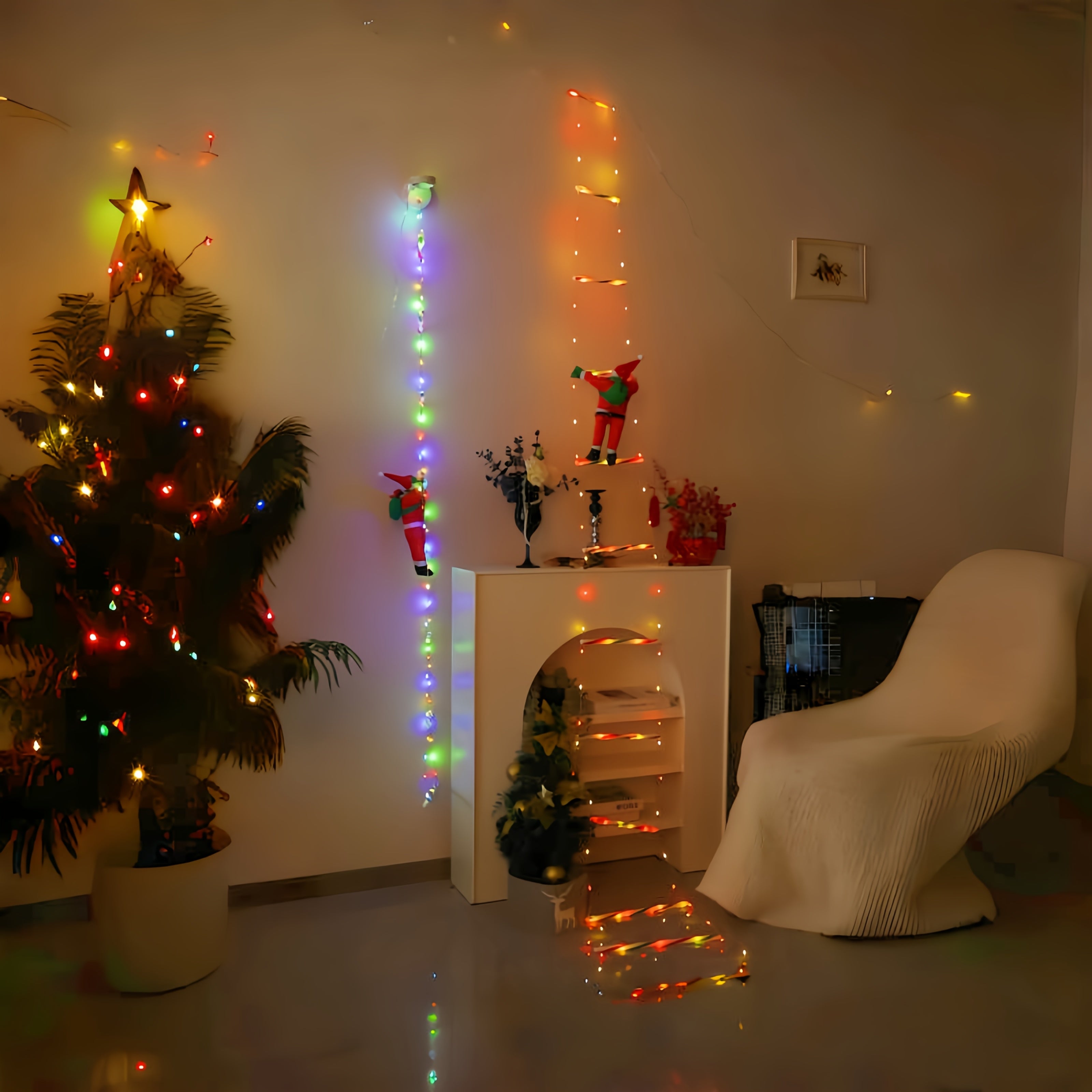 Julbelysning Klättrande Santa Stege Display