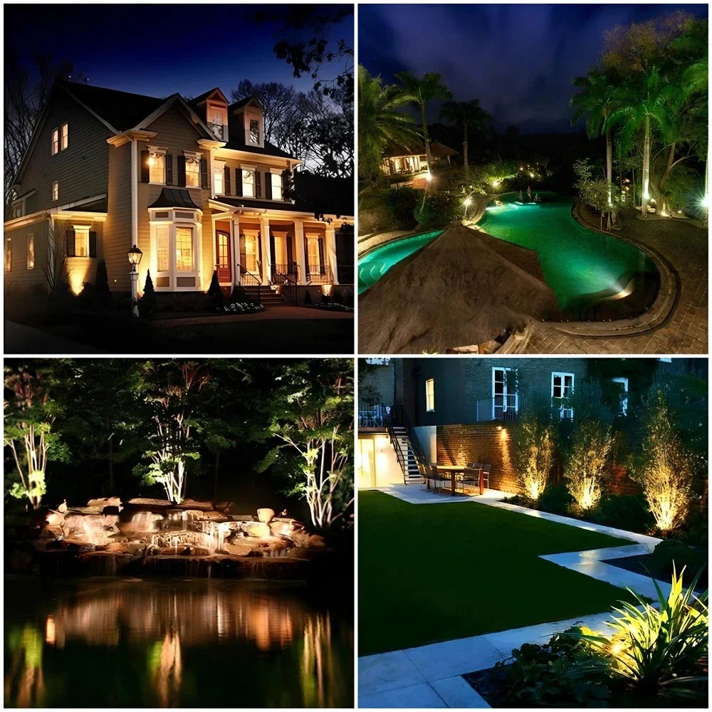 Trädgårdslampa med solenergidriven LED-uppsättning