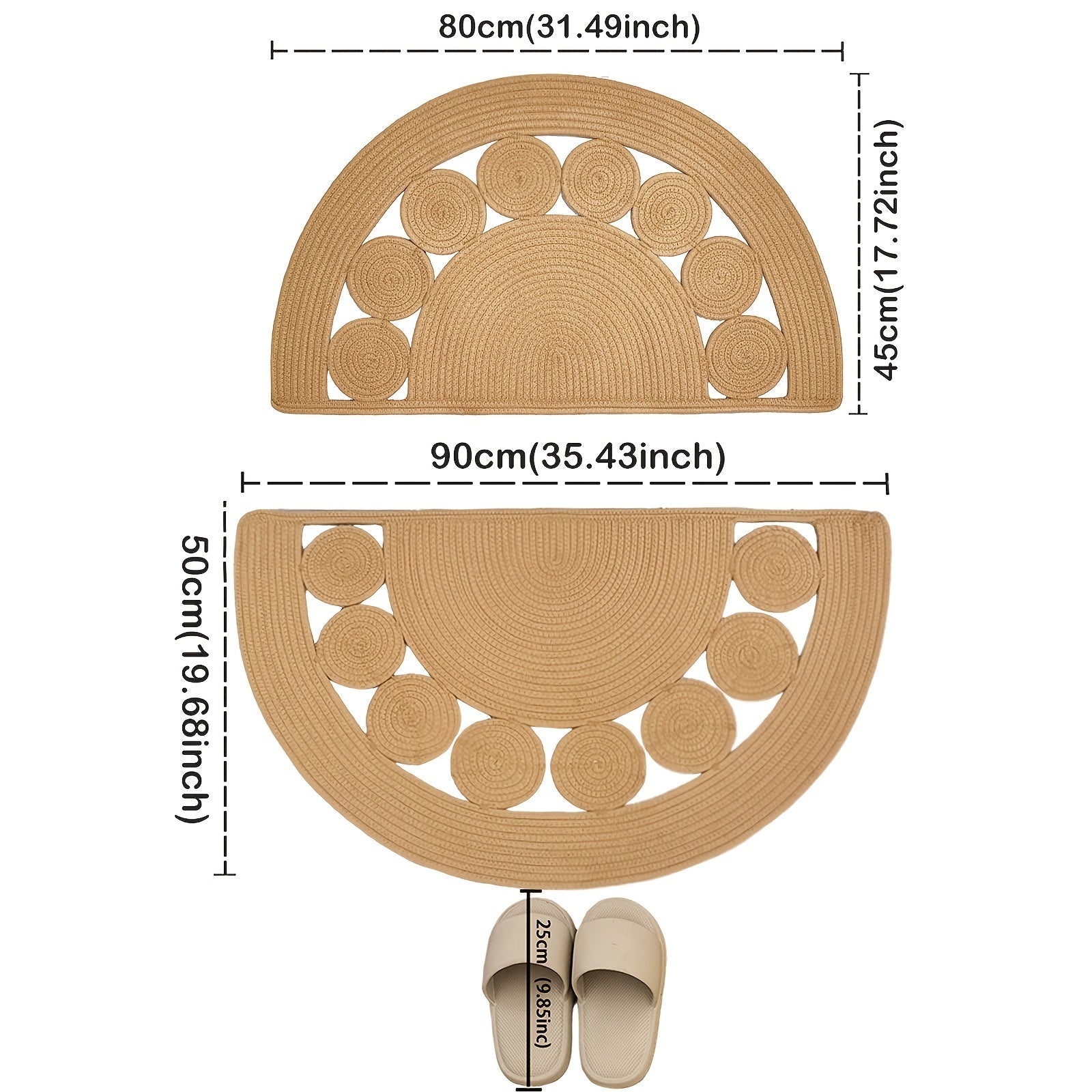 Boho handvävd badmatta – Perfekt för ditt badrum eller entré