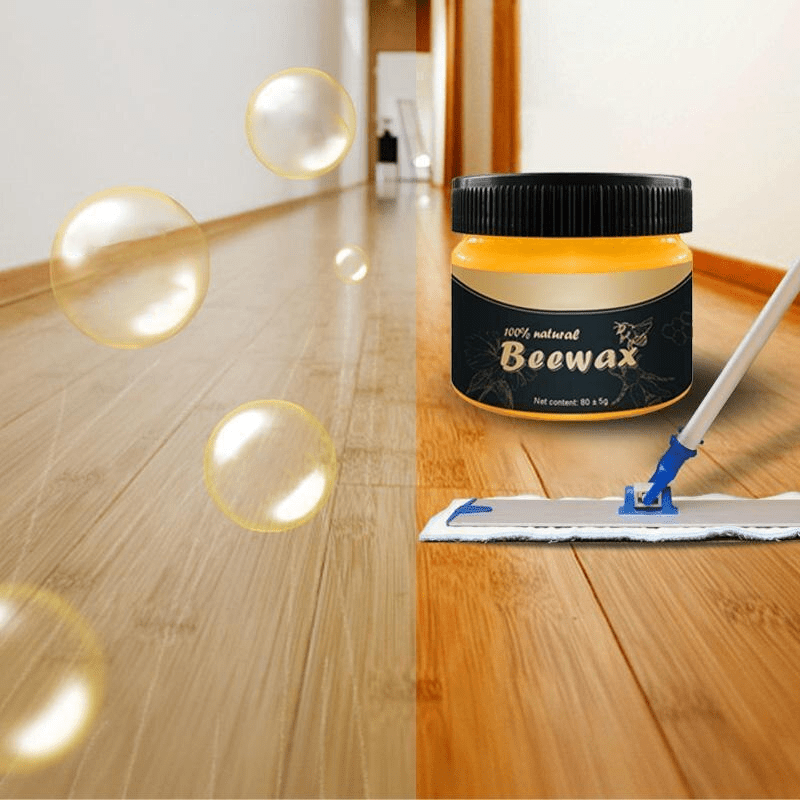 Snabb trärengörare och polermedel – Naturlig bivaxformel för grundlig rengöring och långvarigt träskydd