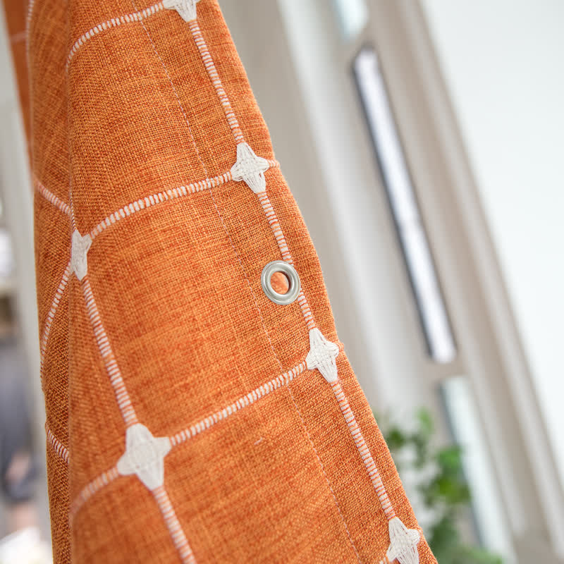 Vintage Inspirerad Rutig Duschgardin