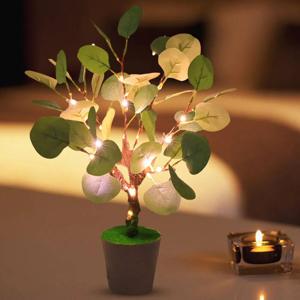 Juldekorationer LED Falsk Blad Lampa
