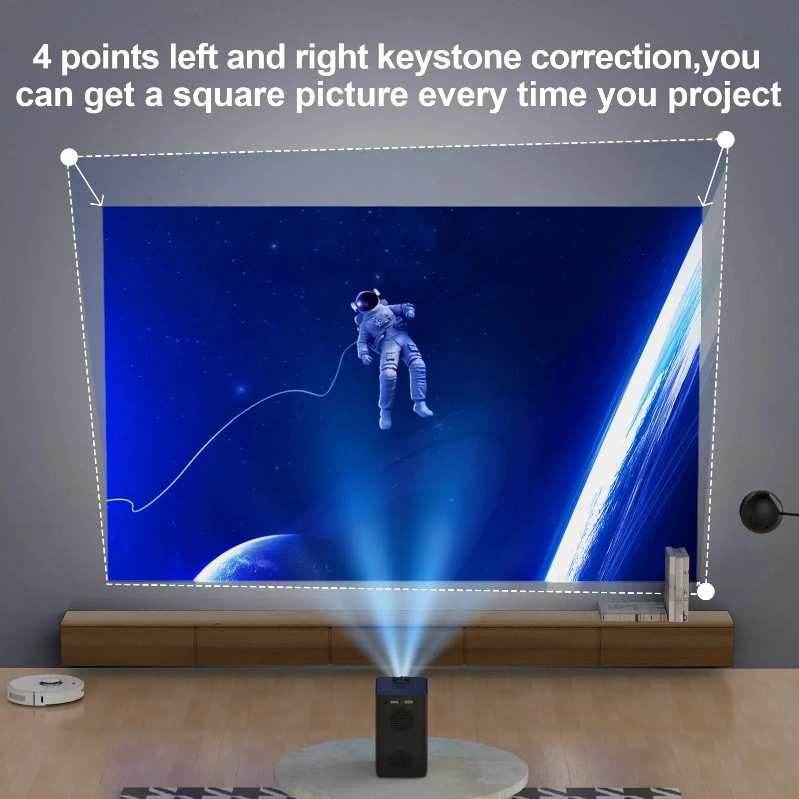 Android Wifi 4K Smart Bärbar Projektor