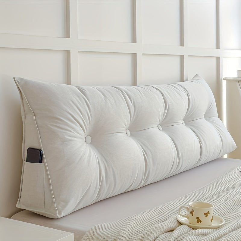 Ademend Linne Trekantig Vinkudde - Komfortabel Ryggkudde för Säng och Soffa