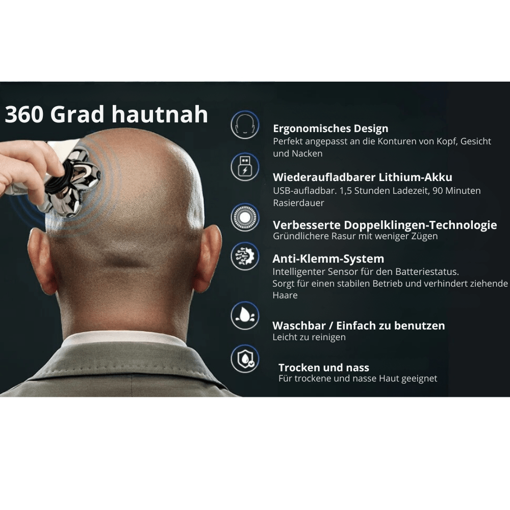 FlexiShave Pro - 7D elektrisk rakapparat för en slät och irriterande fri rakning