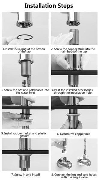 Flexispout - 360° flexibel kran med sprayfunktion för komfort vid handfat