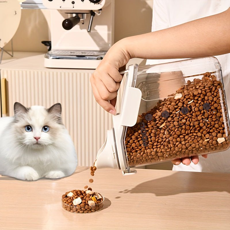 FRESHFOOD BEHÅLLARE – Lufttät foderkopp för förvaring av djurfoder med mätkopp för hundar & katter