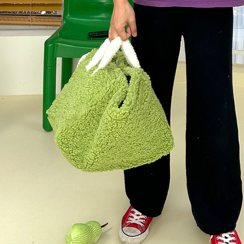 Söt Monstret Förvaringskorg Stilren Hållbar Bärbar Lammull