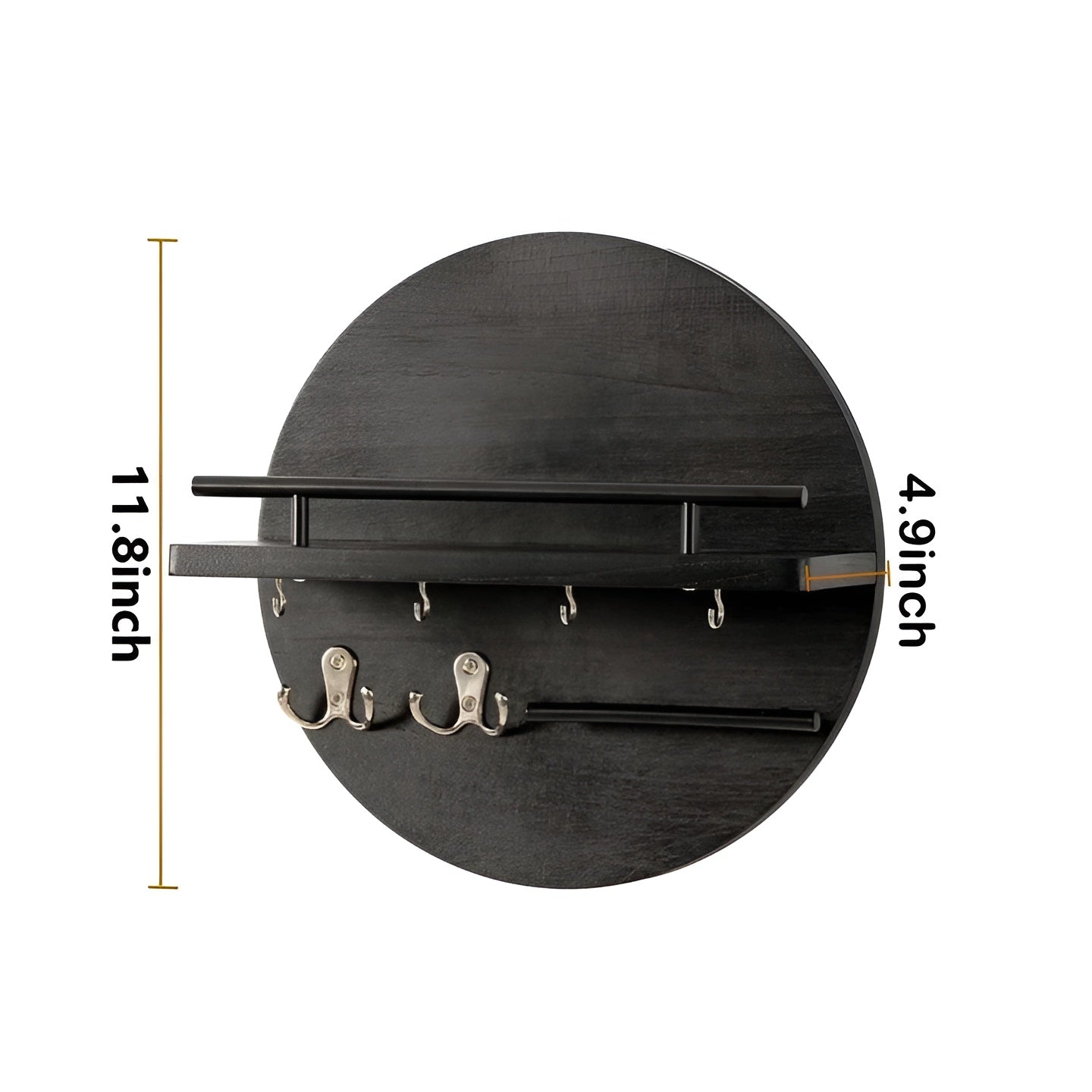 Carvallo NordEdge | Massivholz & Metall | Med hylla & kroklist | 100 cm bredd