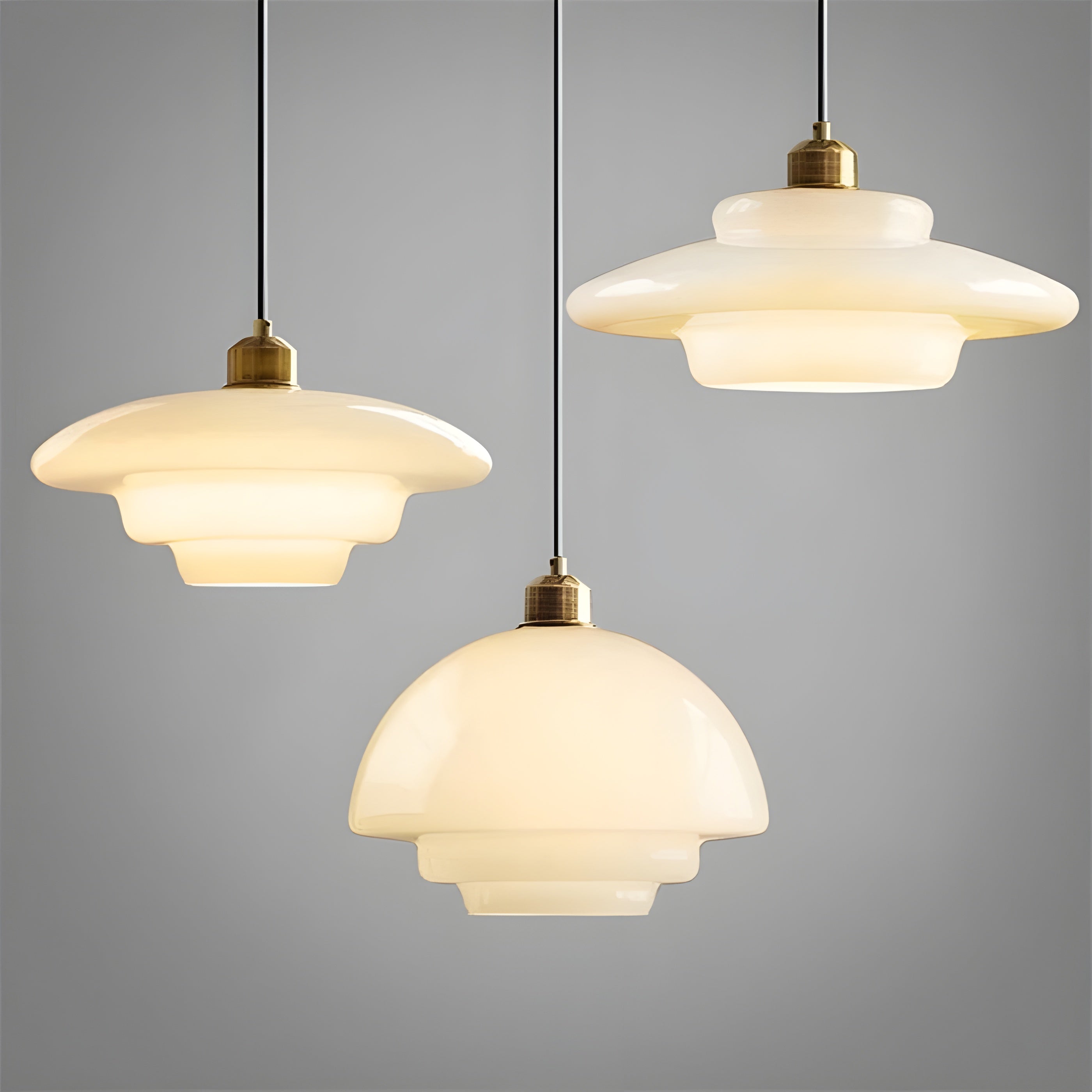 IvoryGlow Light - Modern hänglampa i elfenbensfärgad glas
