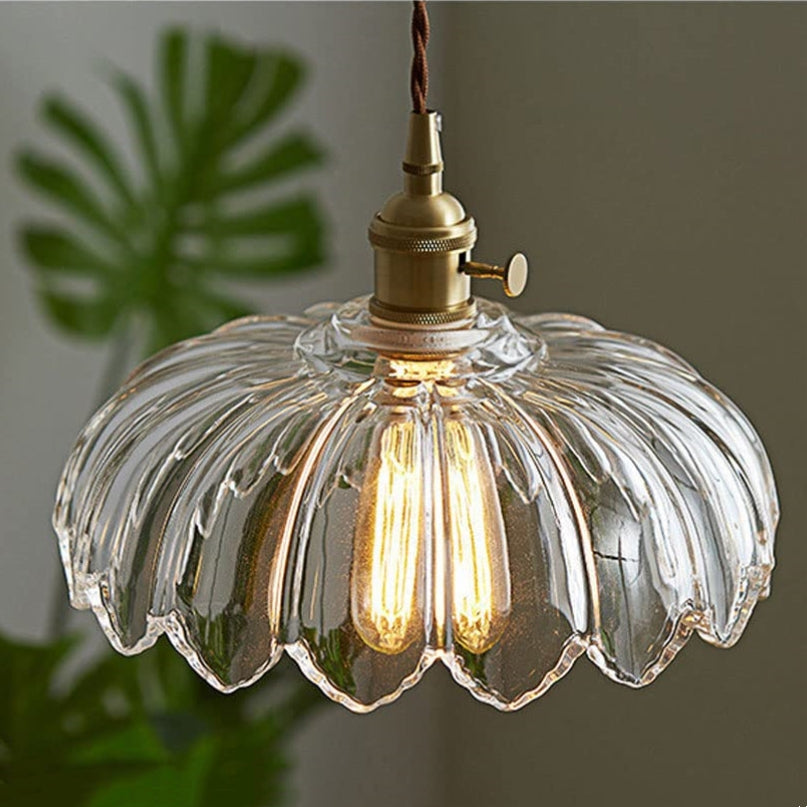 Pendellampa Vintage Glas Hängande Lampa