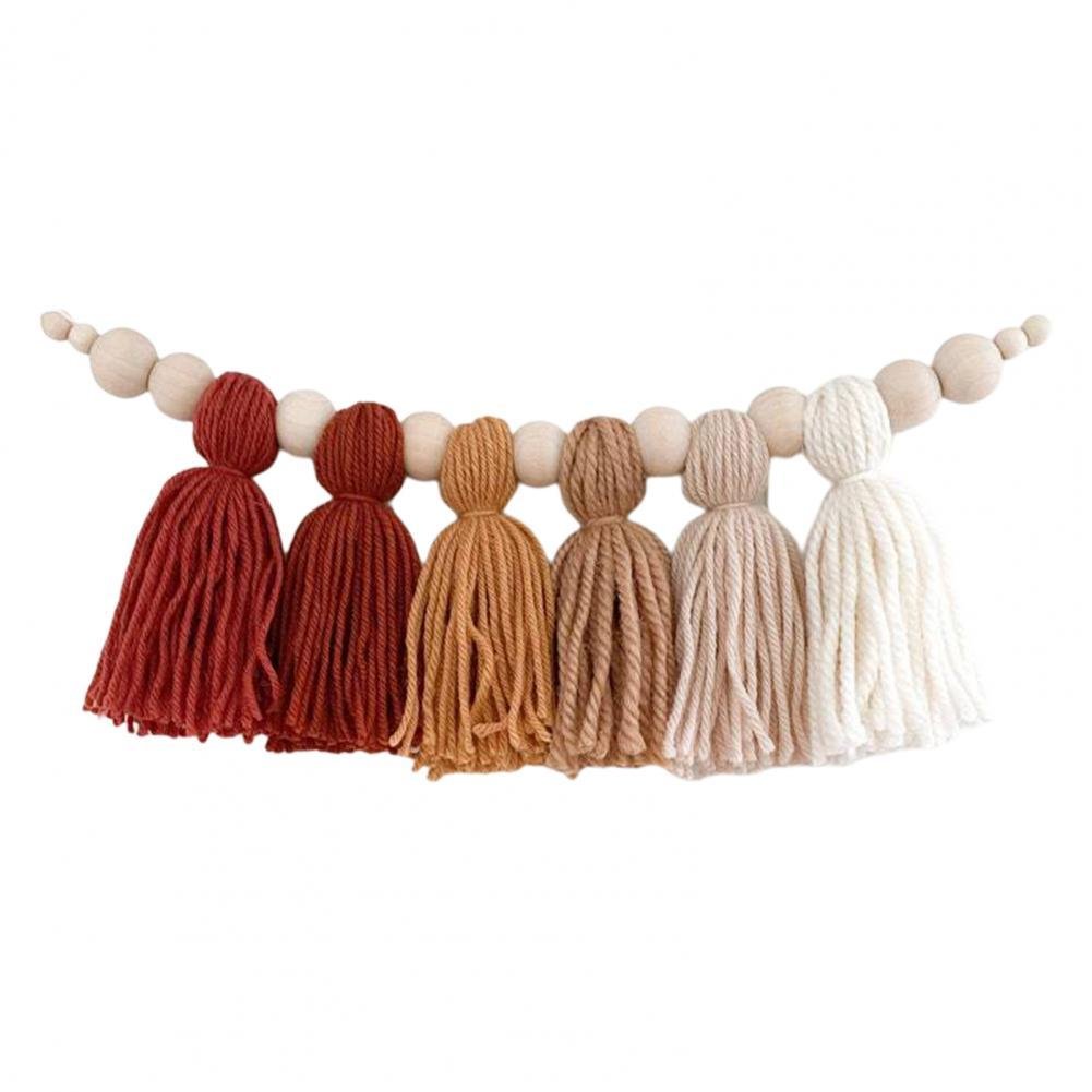 Glow String Baby Room Garland - soft wooden bead decoration for a calm and magical atmosphere