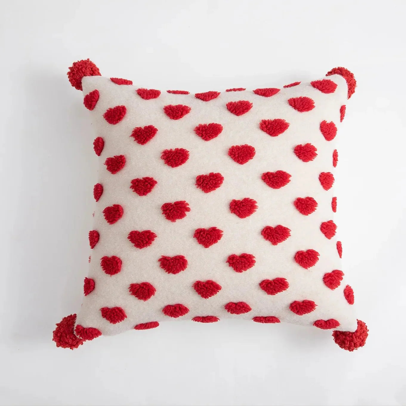 Hjärta Design Valentins Kudde i Plysch Terry Cloth