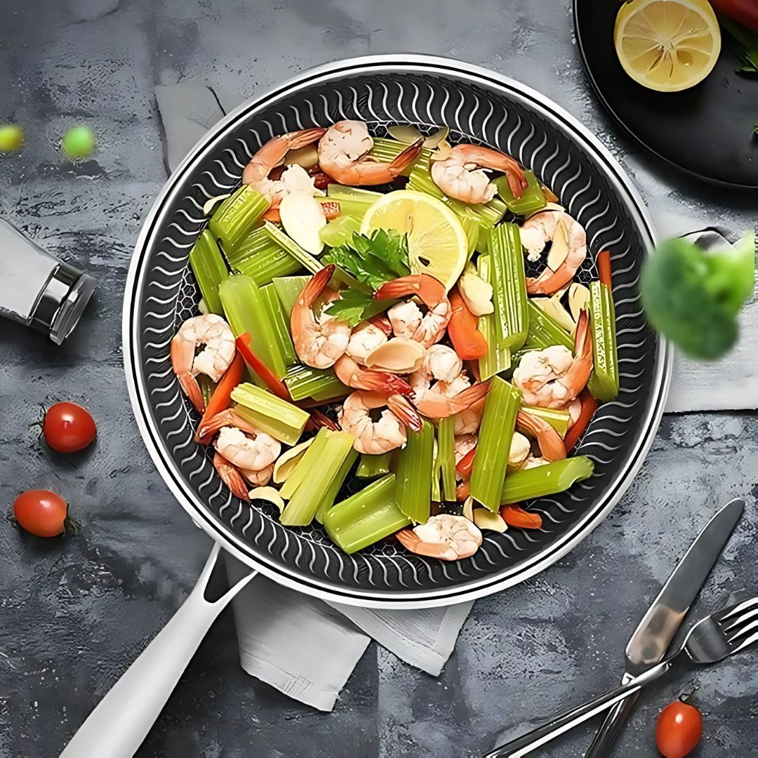 PANFORGE – rostfritt stål non-stick panna med Hexa-yta