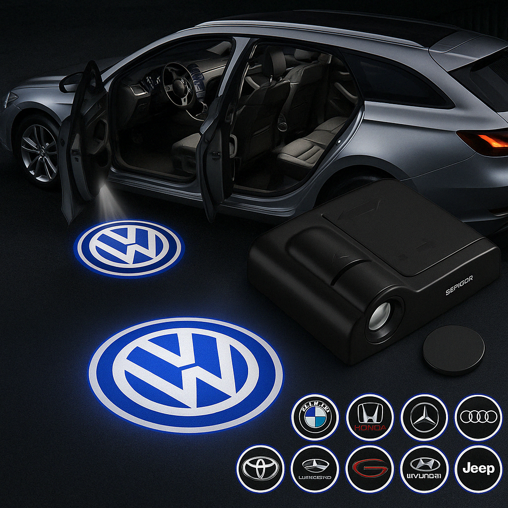 Biltillbehör LED Dörrlampa Projektor