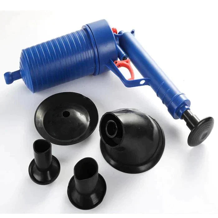 Högtrycksluftavloppsrengörare - kemikaliefri diskbänks- och toalettstädmaskin med 4 sugmunstycken