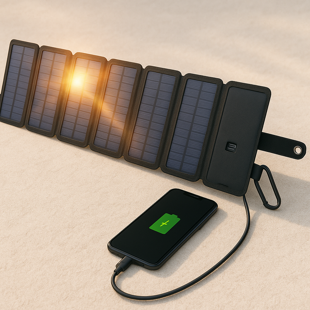 Solfjärrkontroll för vandring och camping