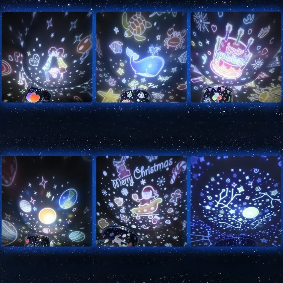 Nattljus Stjärnprojektor för Barnrum