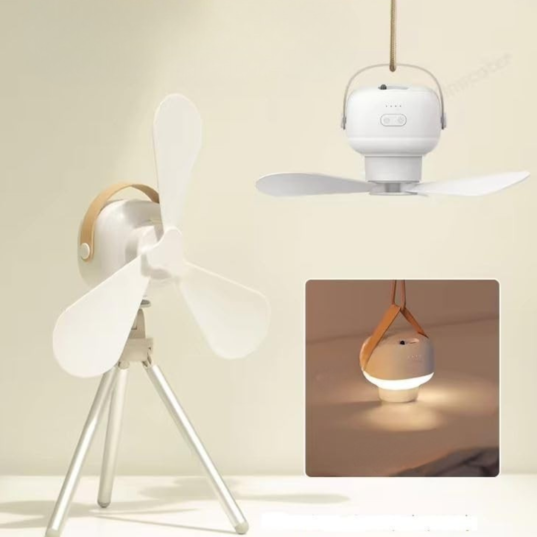 Fjärrkontrollerad takfläkt med ljus