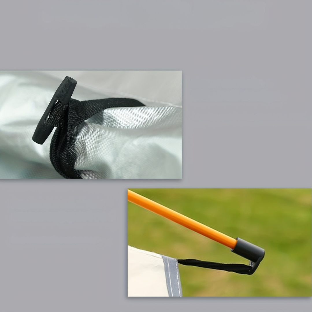 Campingtält med meshventilation och solskydd