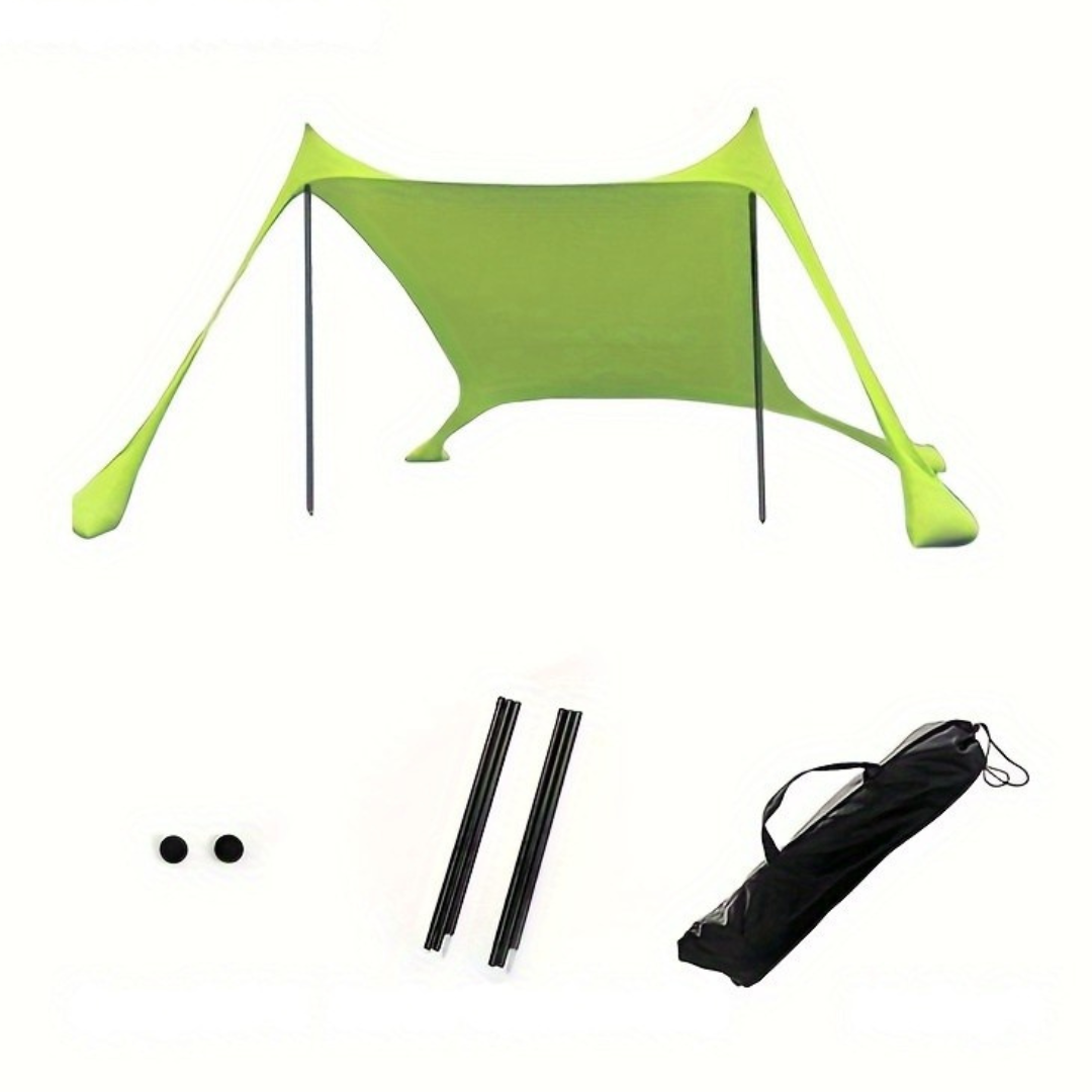 Strand Solskydd Tält med Stänger