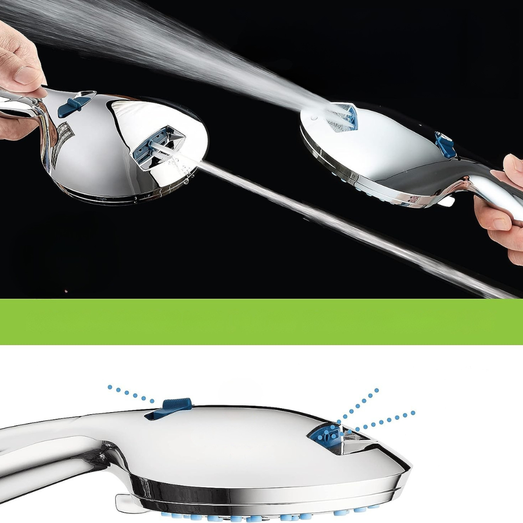 Duschhuvud Justerbart Högtryck Krom Set