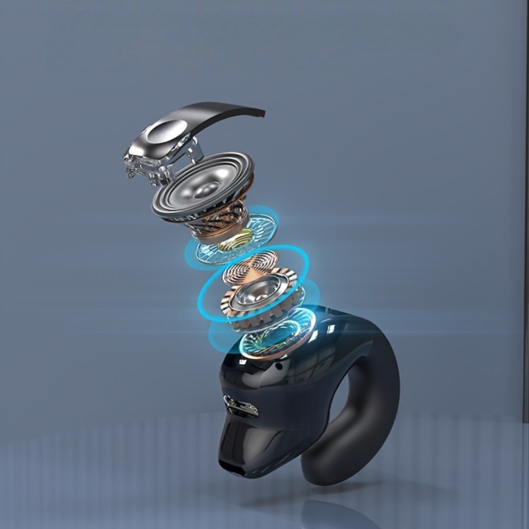 Hörlurar med klämma på öppen örondesign