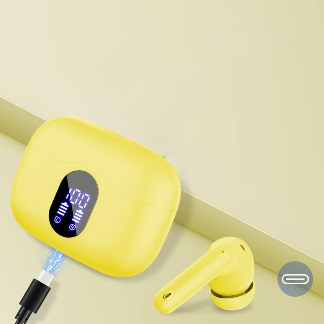 Trådlösa Bluetooth hörlurar med brusreducering öronsnäckor