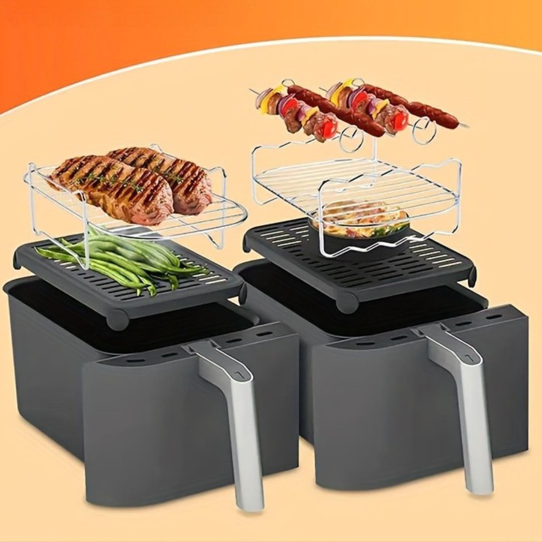 Air Fryer Tillbehörsset med BBQ Spett