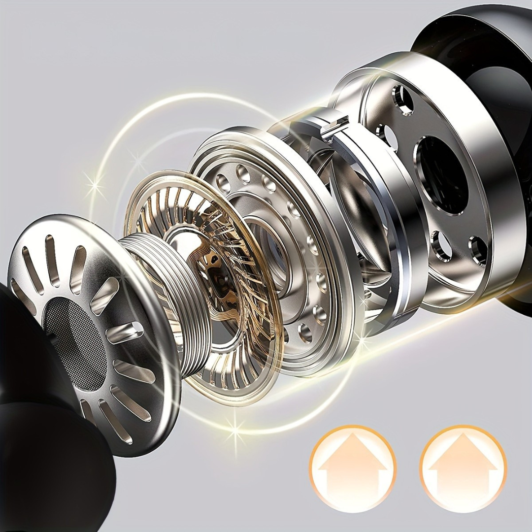 Hörlurar med sportöronhake LED-displayfodral