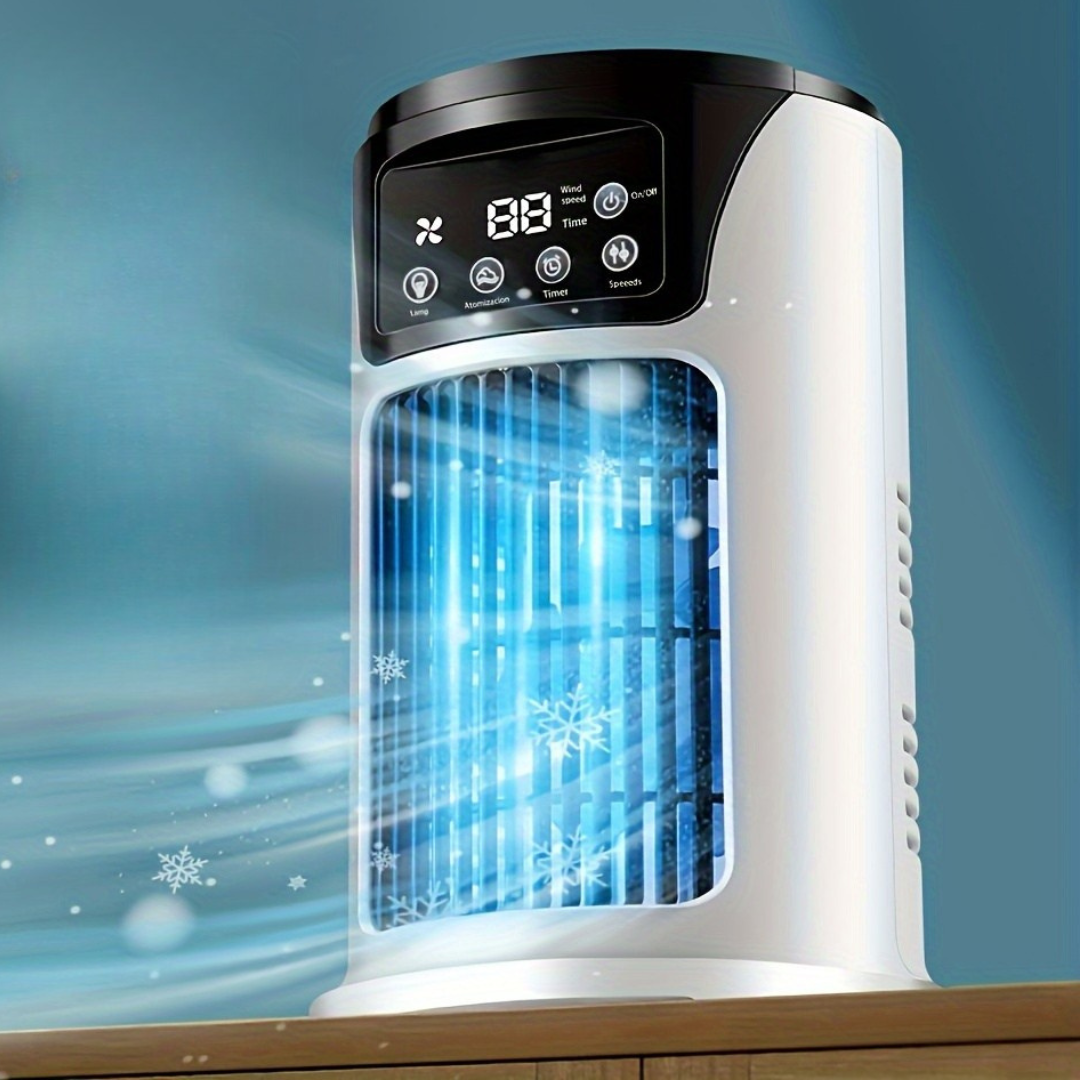 Bärbar Luftkylare Luftfuktare Fläkt USB Vit