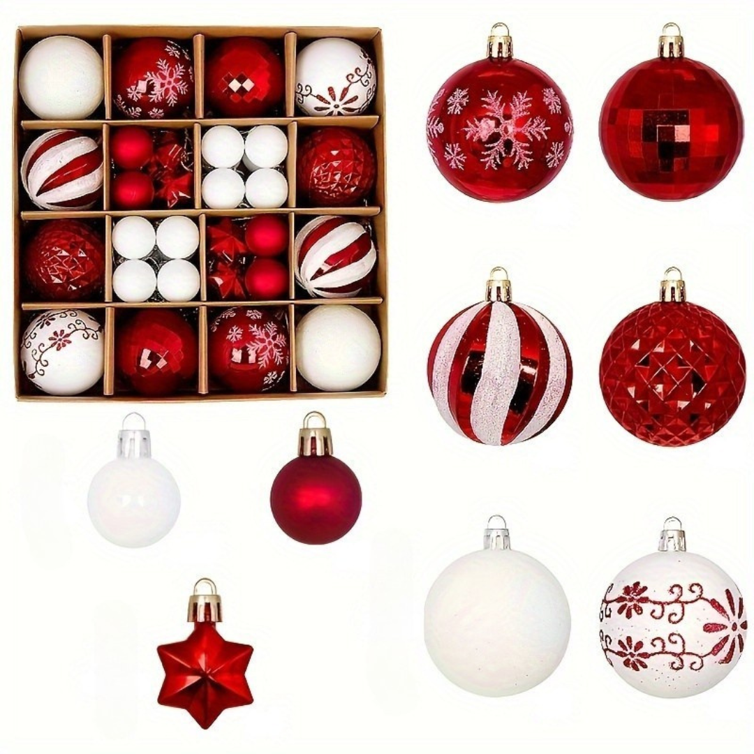 Julgranskulor Set – Plast Hängande Smycken