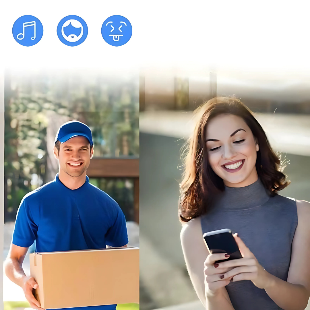 Trådlös videodörrklocka med tvåvägs ljud