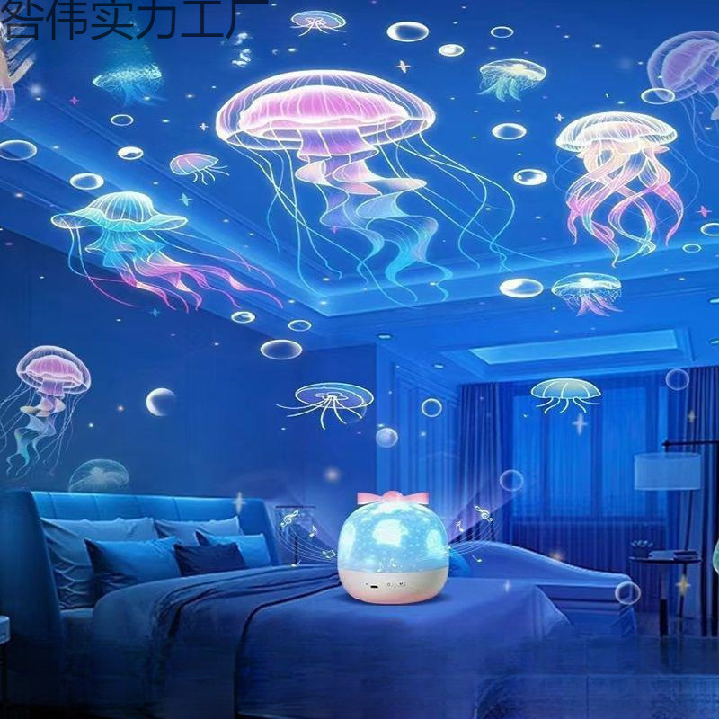 Nattljusprojektor för barn med fjärrkontroll