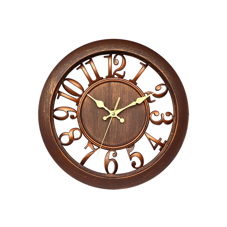 Elegant bronsskellett väggklocka