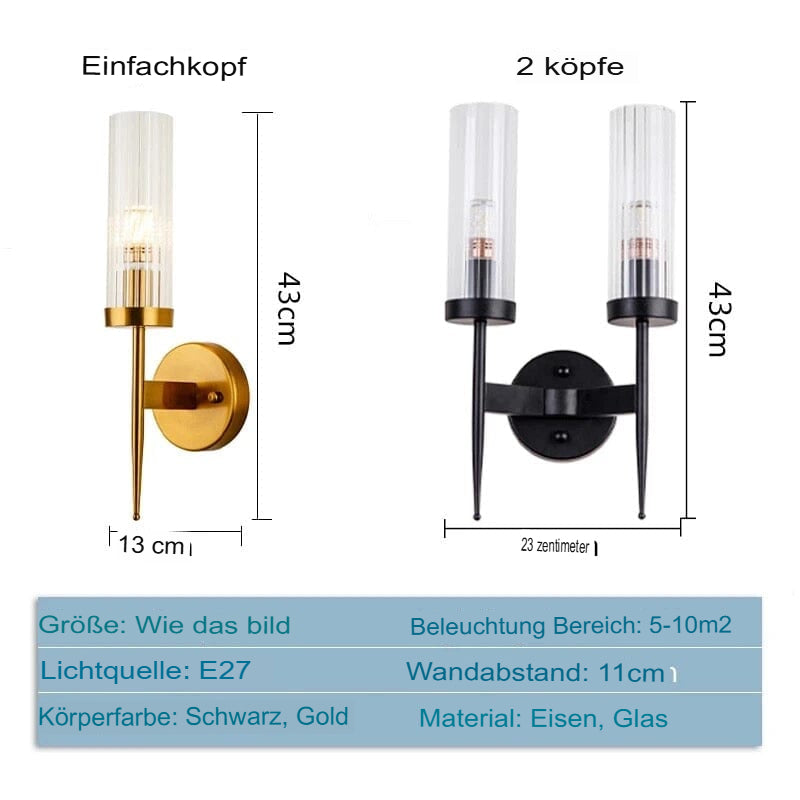 Glasvägglampa – Elegant vägglampa med kugglas för modern bostad
