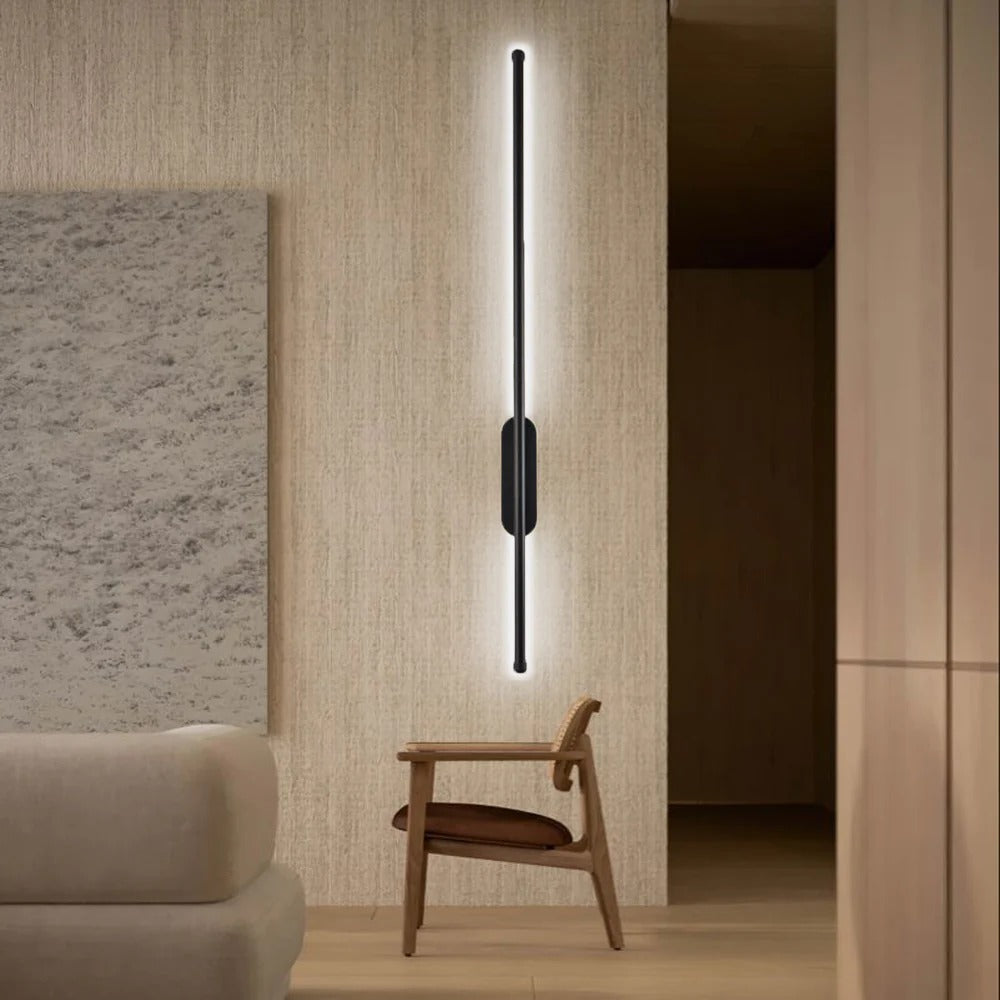 Slim LED Vägglampa | Modern Aluminium | Lång Vertikal Lampa | 24–47in | Brick by Brick