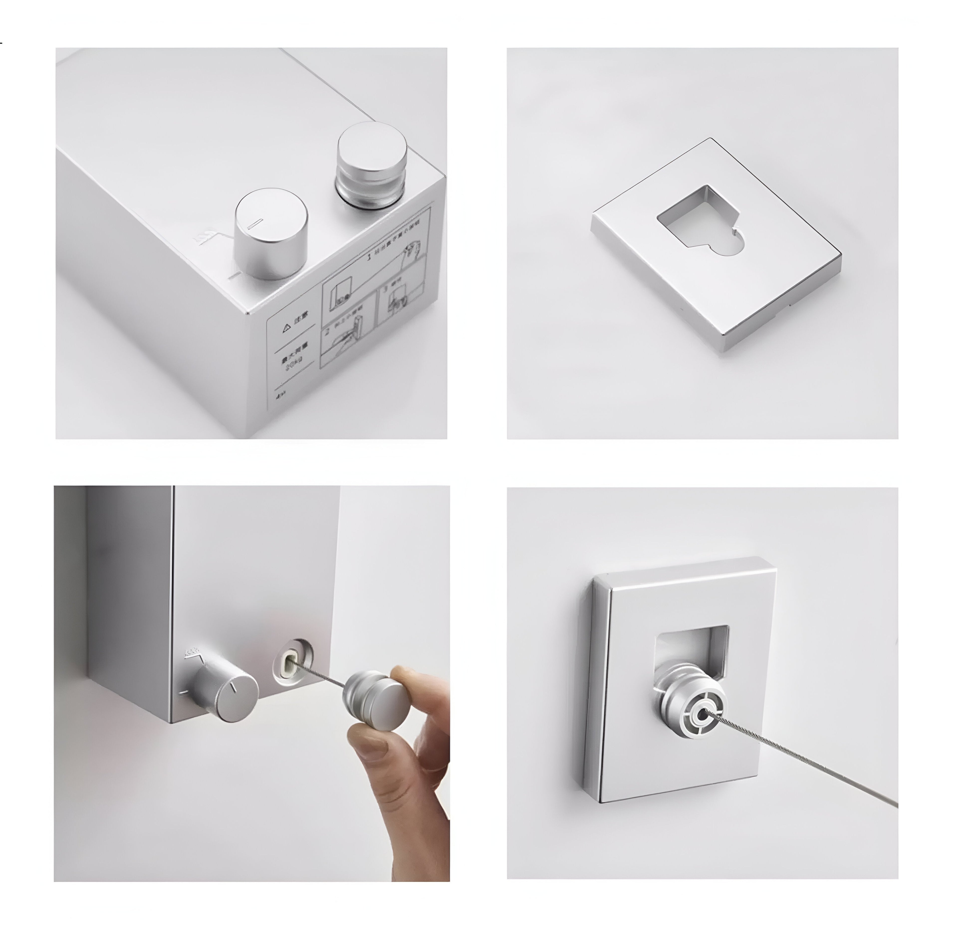 BreezeHold - Tvätttorkare Snöre Väggfäste