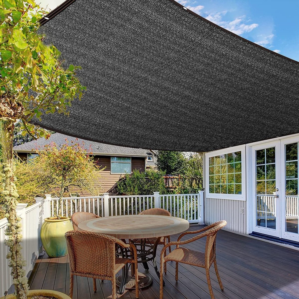 Instant Shade Solskärm - UV-blockerande, väderbeständig soltak för utomhusbruk