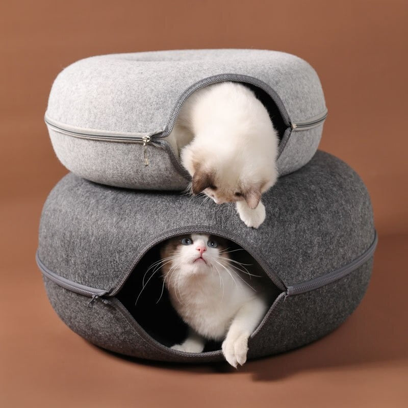 Katt Donut Säng