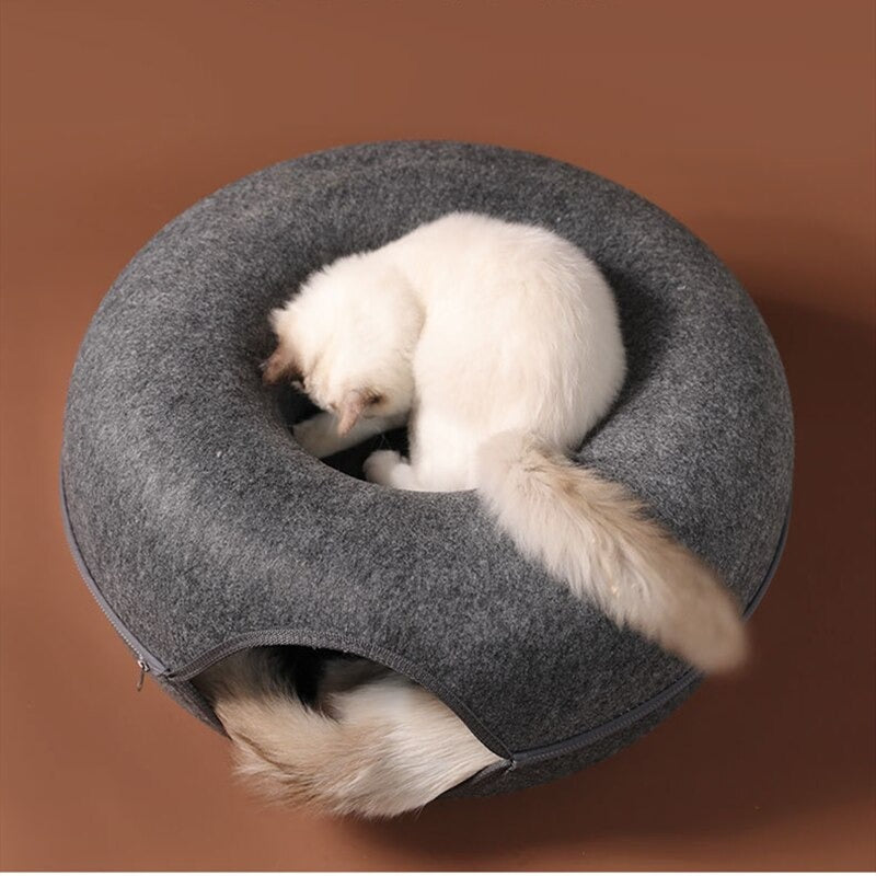 Katt Donut Säng