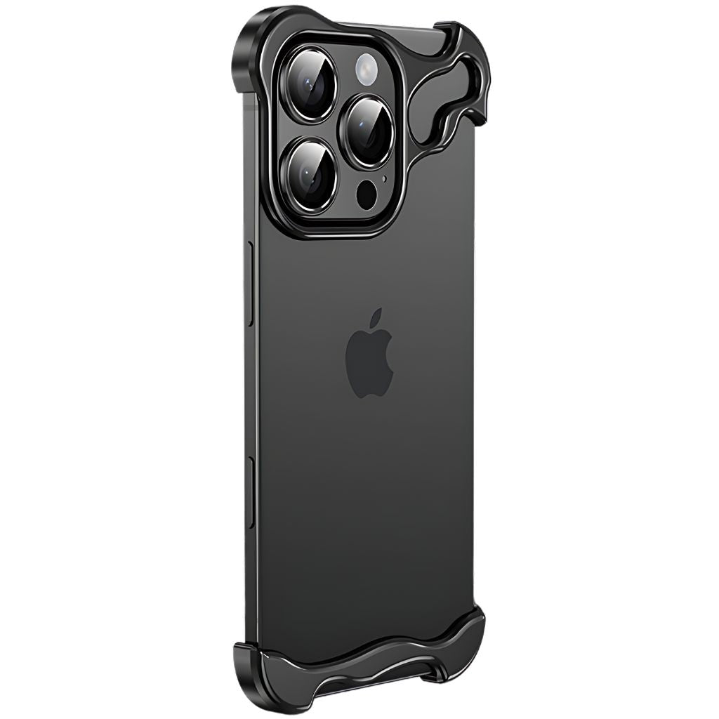 iPhone Fodral Klar Minimalistisk Metallkant Design