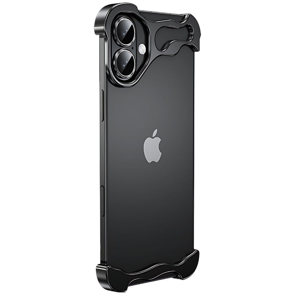 iPhone Fodral Klar Minimalistisk Metallkant Design