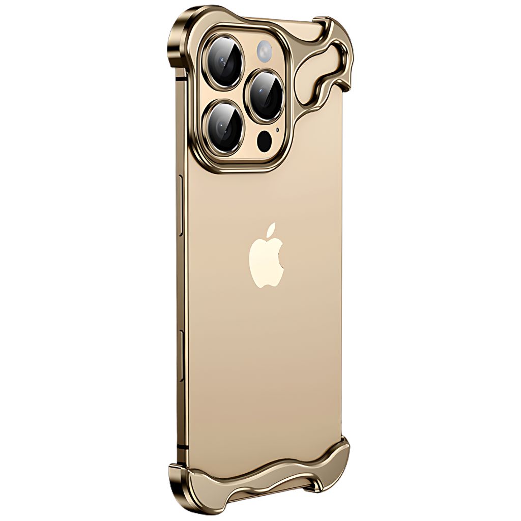 iPhone Fodral Klar Minimalistisk Metallkant Design