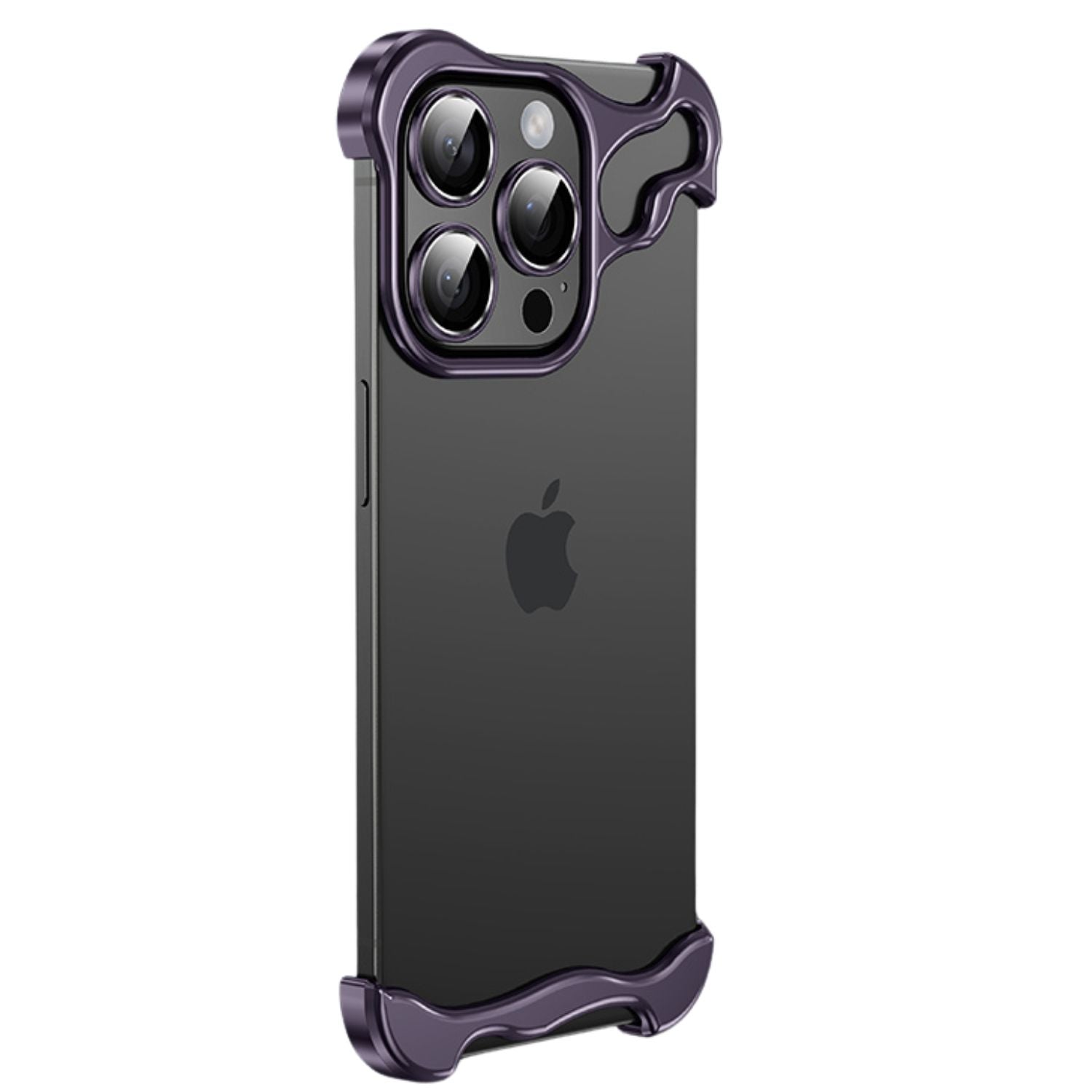 iPhone Fodral Klar Minimalistisk Metallkant Design