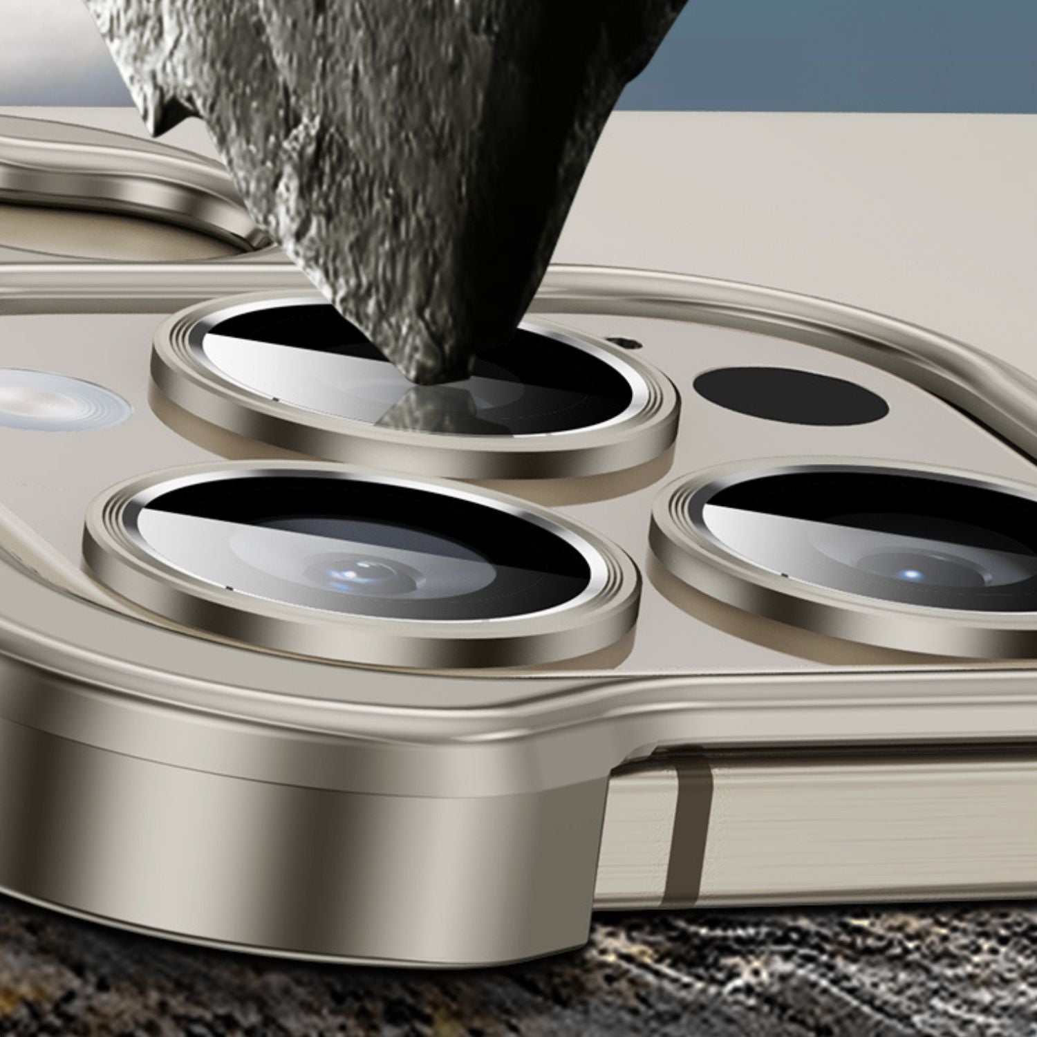 iPhone Fodral Klar Minimalistisk Metallkant Design