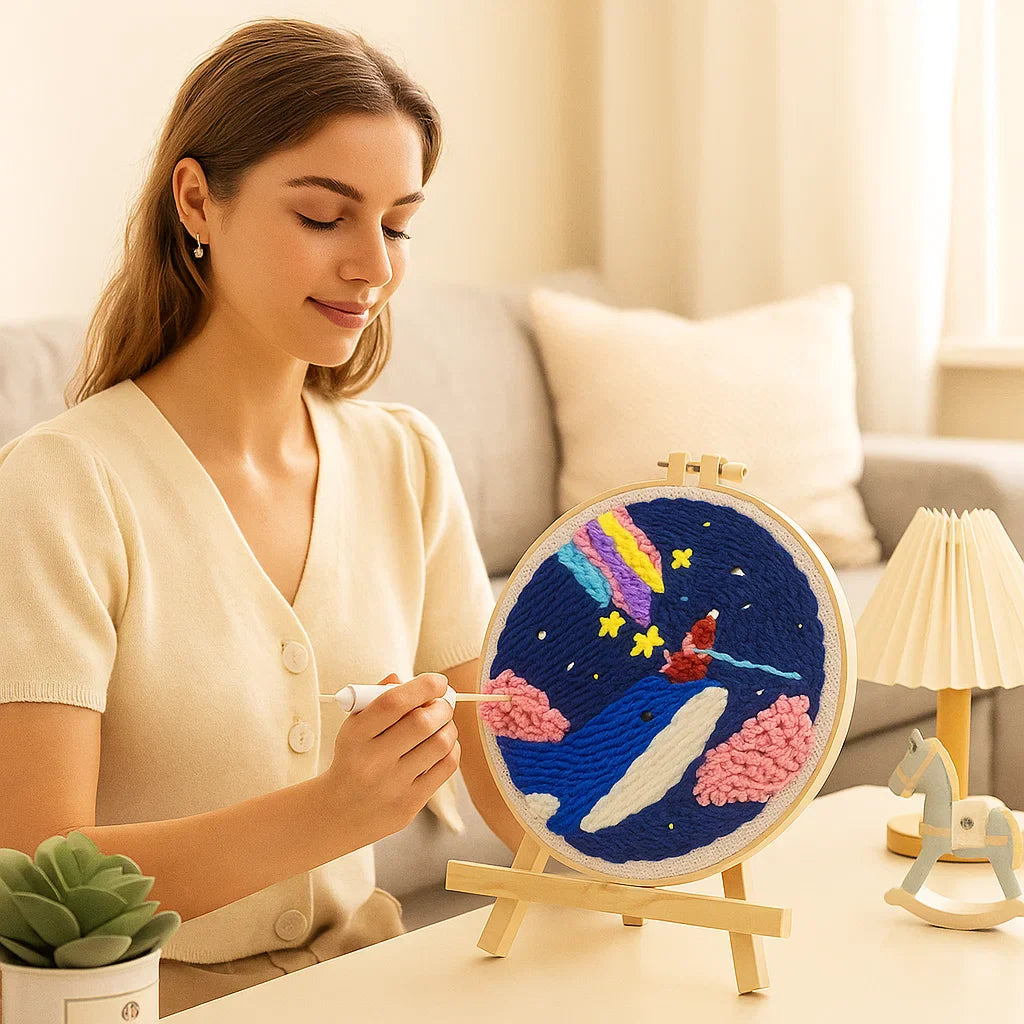 Avkopplande Stickset med olika designer